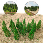 80Pcs 5.8cm Model Trees for Train Railway Landscape Decor