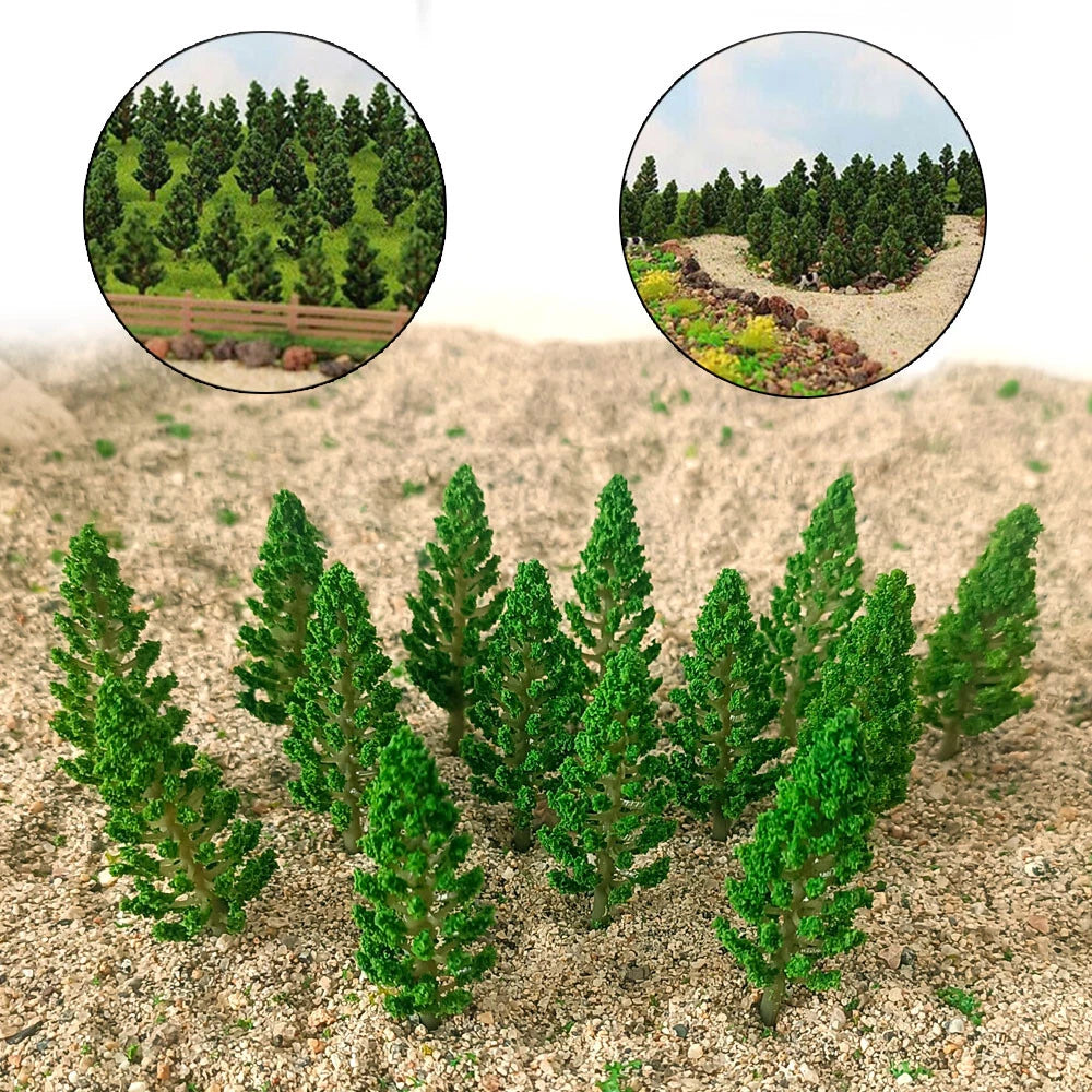 80Pcs 5.8cm Model Trees for Train Railway Landscape Decor