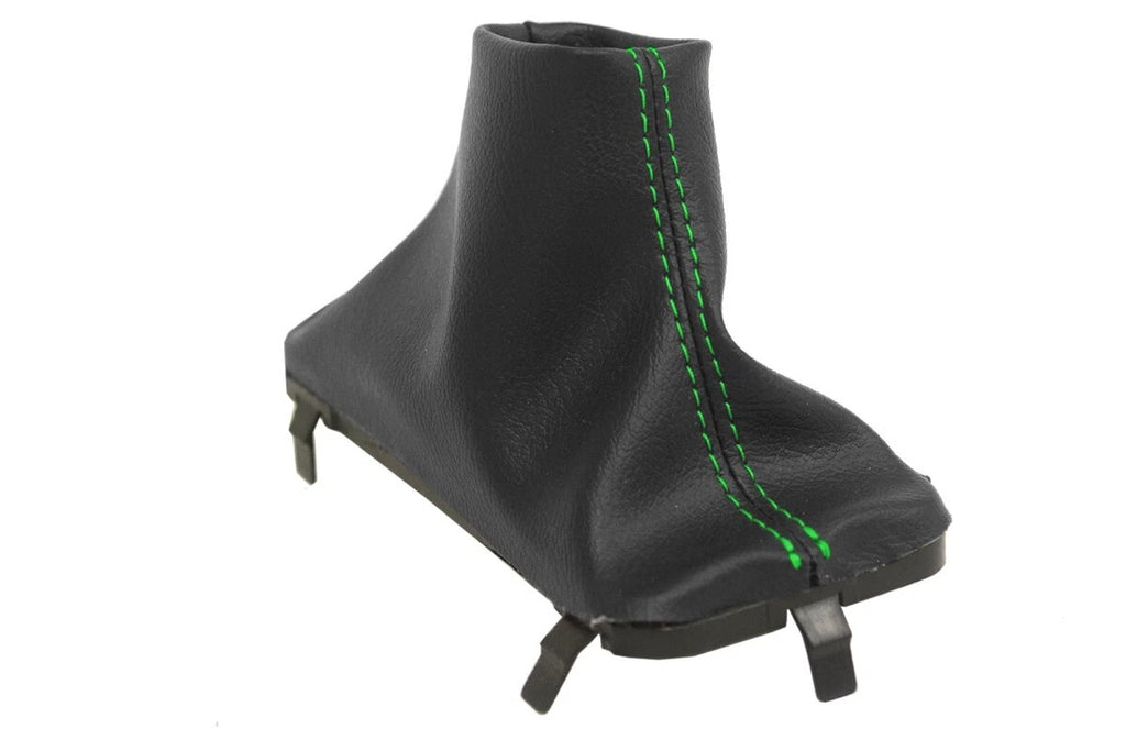 Leather Automatic Shift Boot Cover for Ford F150 (2015–2020) Green Stitch