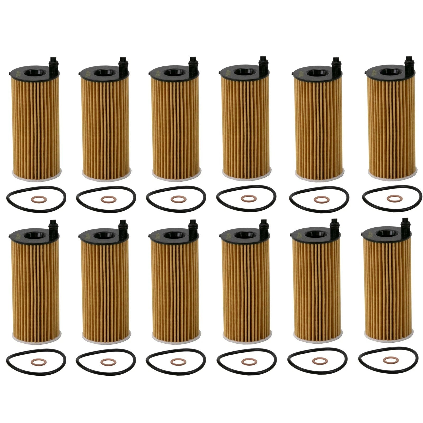 Set of 12 WIX Cartridge Lube Metal Free Filters for BMW F22 F30 G30