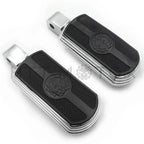 Chrome Skull Rubber Footpeg for Yamaha Raider VMAX (2008–2017)