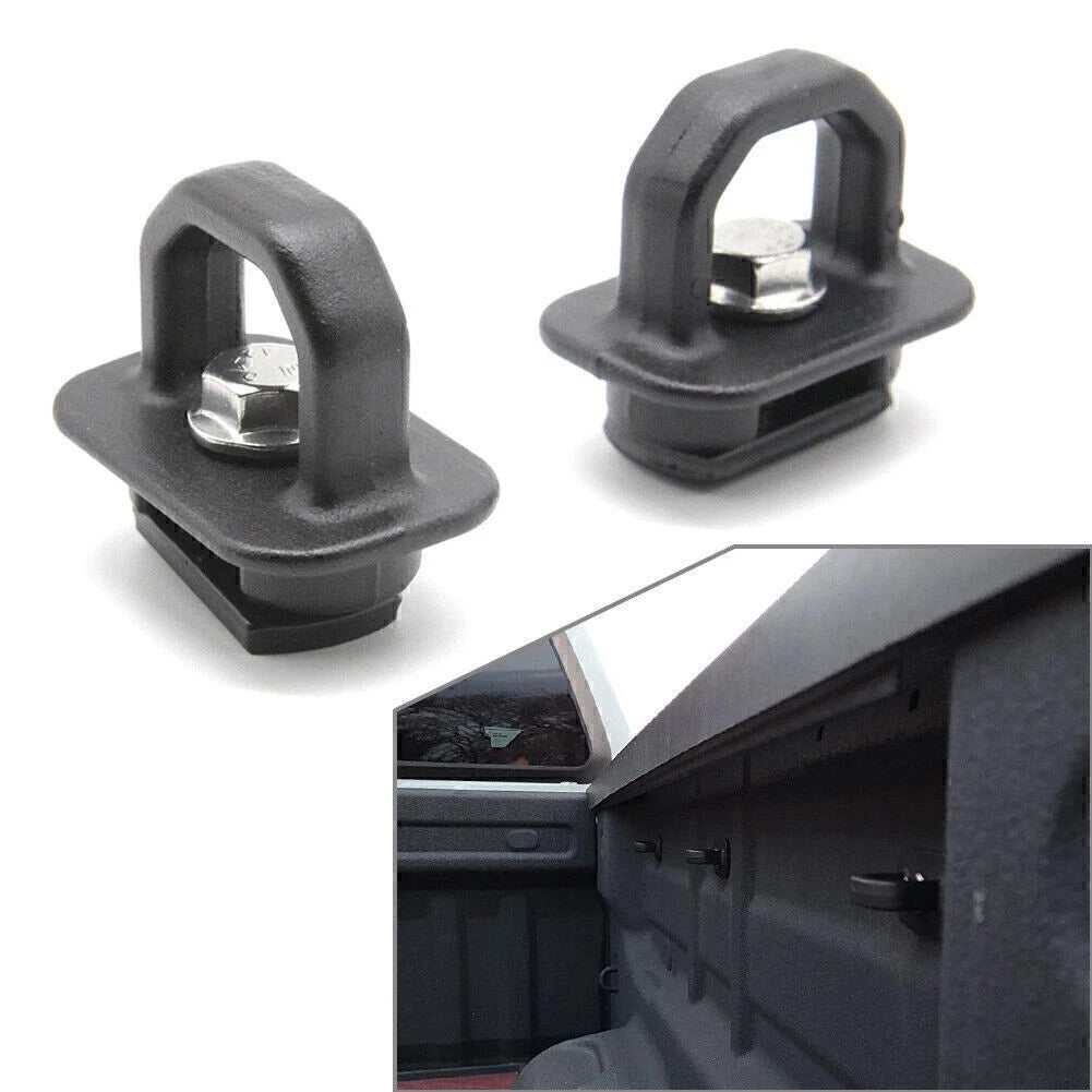 2X Tie Down Anchors Hooks for Chevy Silverado (2007–2023) Black
