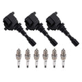 3x Ignition Coil & 6x Spark Plugs Set for Hyundai XG300 (2001–2001)
