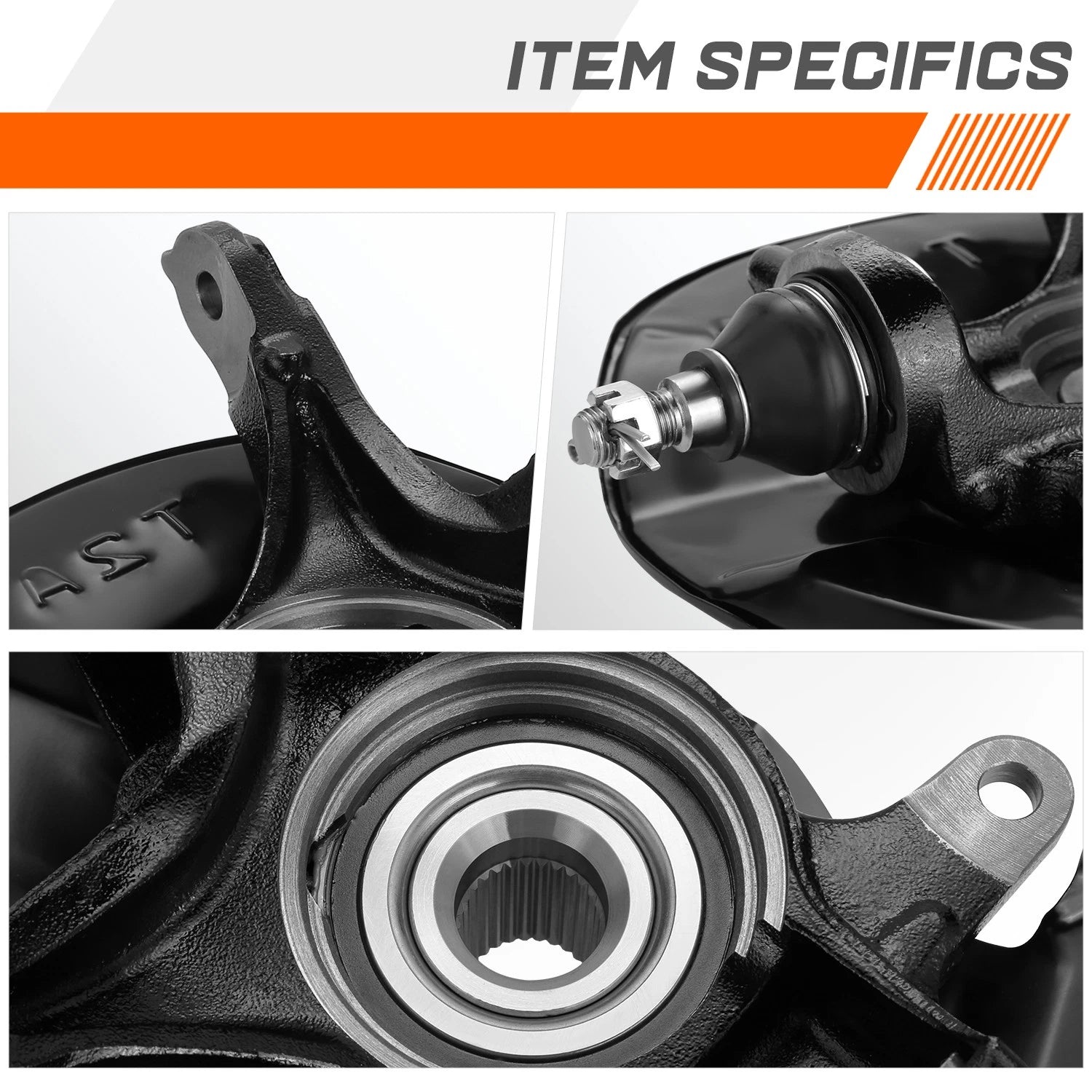 Front Left Loaded Wheel Bearing Hub Knuckle Assembly for Honda Accord (2013–2016)