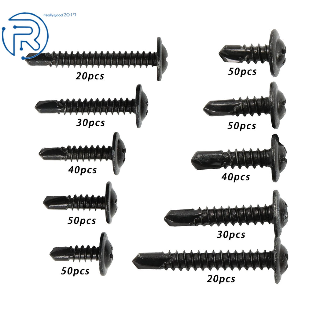 Set of 380 Stainless Steel Self-Tapping Screws Assortment Kit