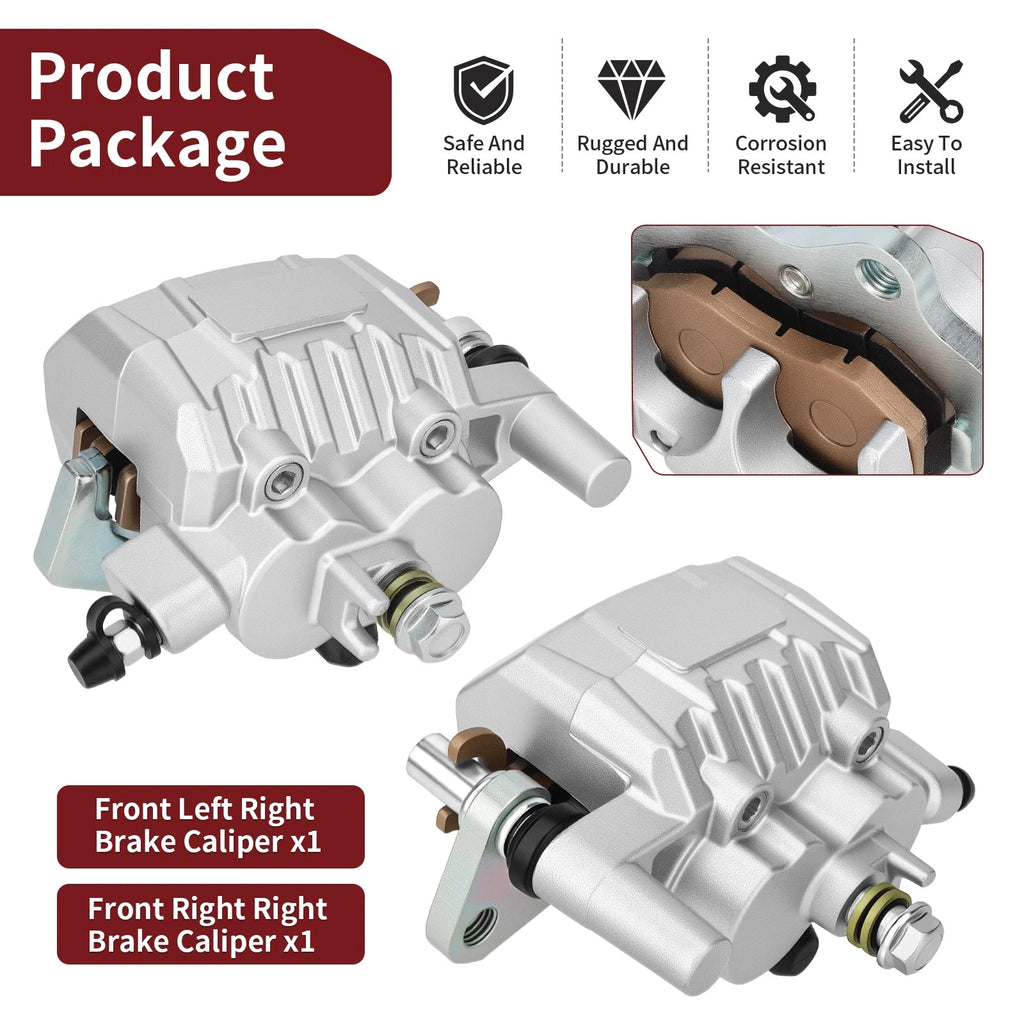 Set of 2 Front Brake Calipers for Kawasaki Mule PRO-MX KAF700 EPS (2019–2024)