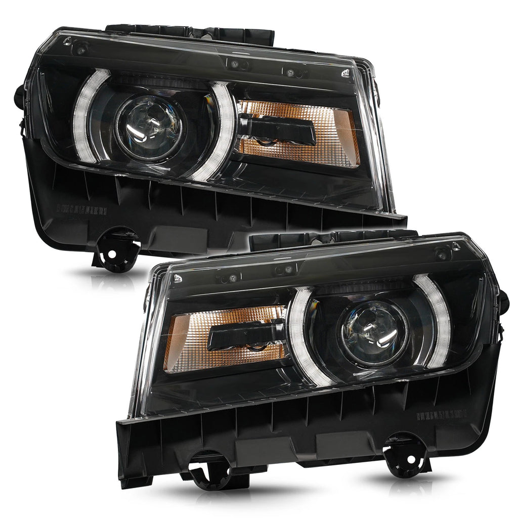Halogen Upgrade HID Style Headlight for Chevy Camaro (2014–2015) W/LED DRL Pair