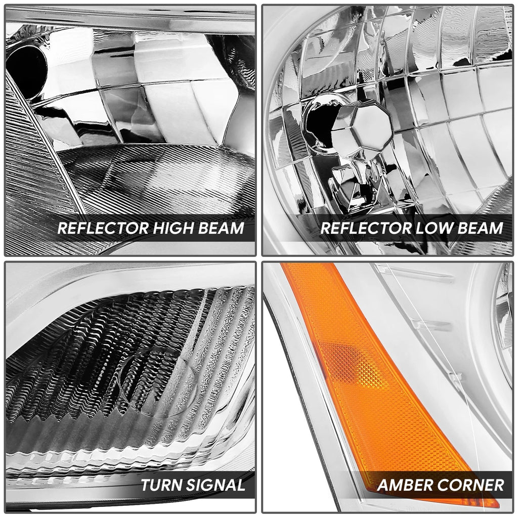 Factory Style Chrome Amber Right Side Headlight for Ford Transit 150-350 (2015–2023)