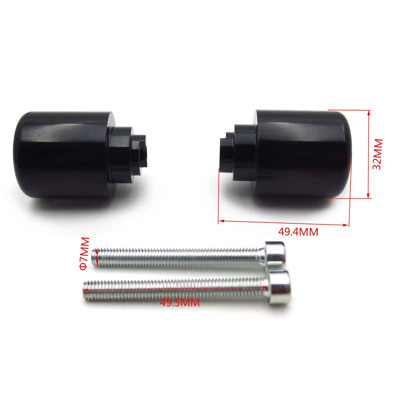 Aluminum Bar Ends for Honda CBR 600 F1/F2/F3/F4/F4I (1987–2006), GL 1800 (2001–2013)