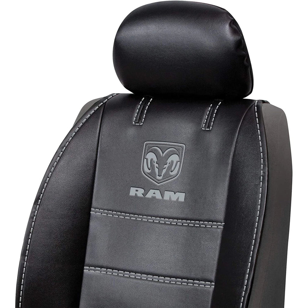 3-Piece Sideless Synthetic Leather Seat Cover for Ram Truck