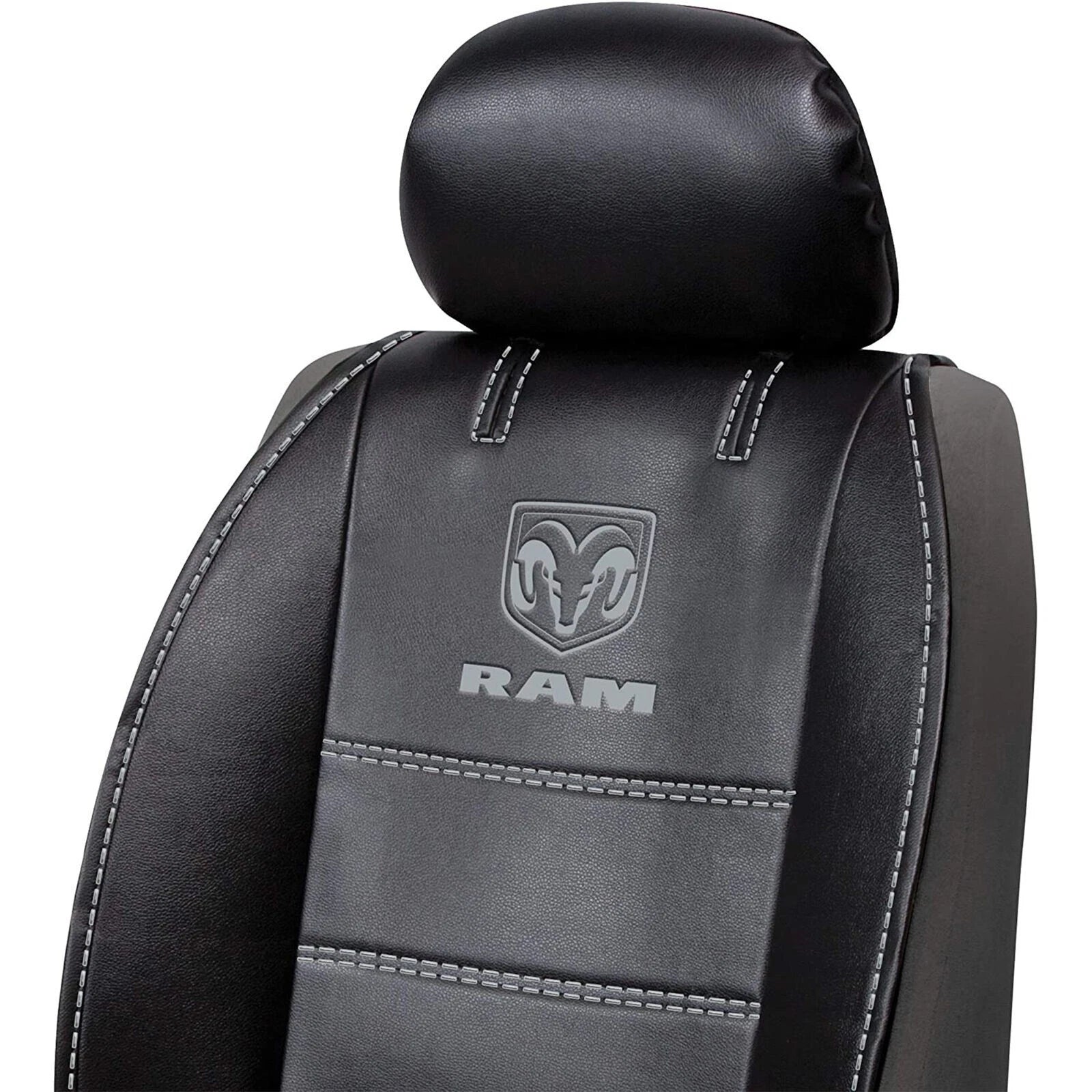 3-Piece Sideless Synthetic Leather Seat Cover for Ram Truck
