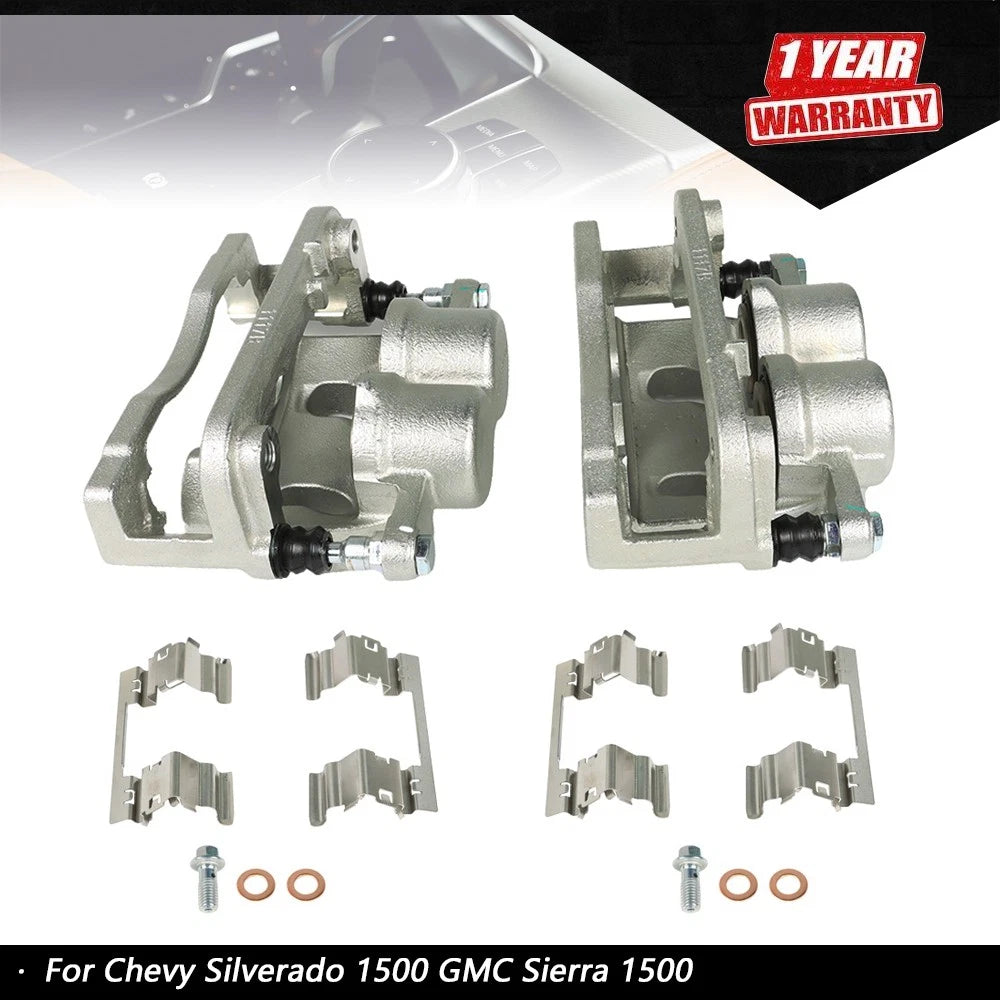 Pair Brake Calipers for Chevy Silverado 1500 GMC Sierra 1500