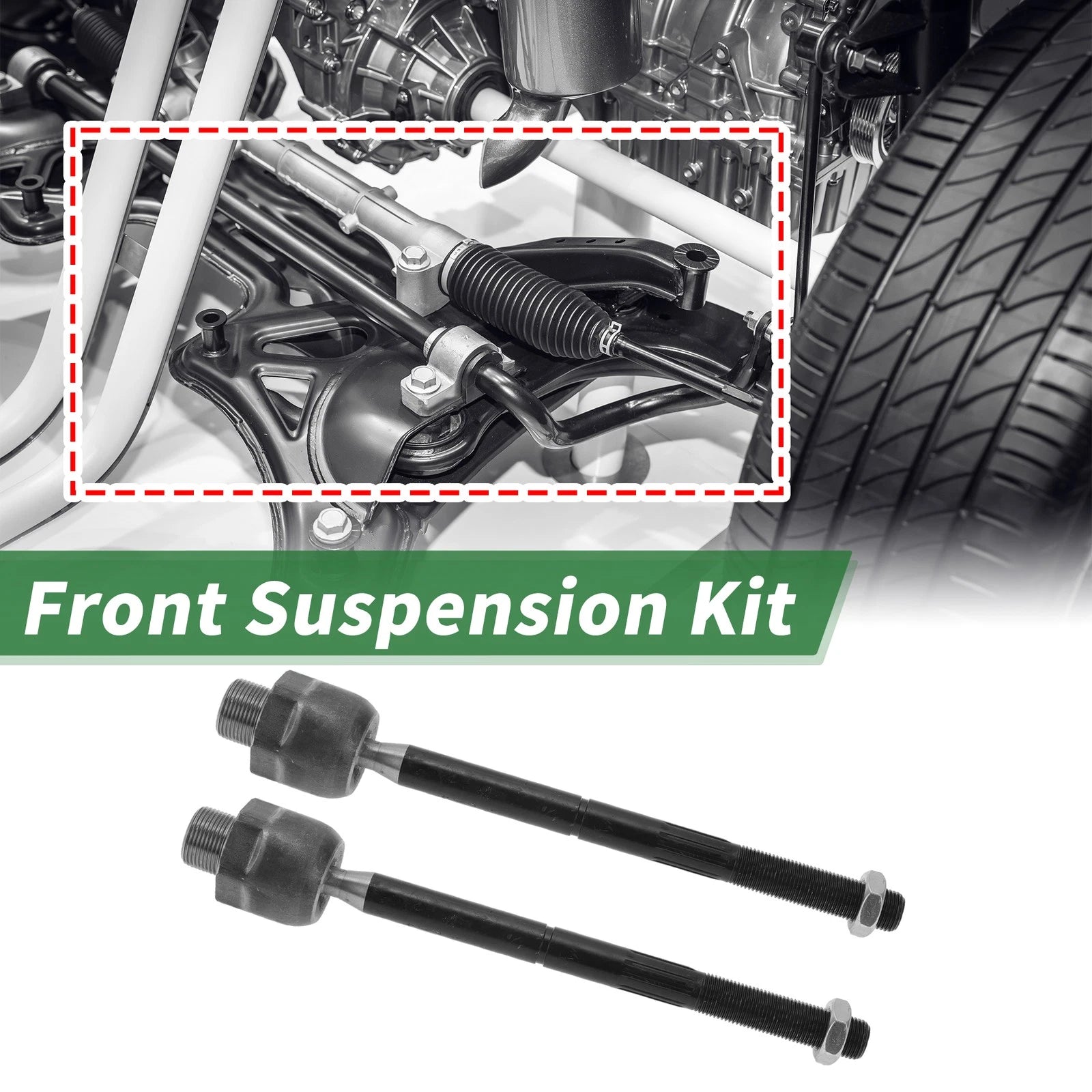 8 Pcs Front Outer Inner Tie Rod Ends & Ball Joints for Dodge Dakota (1997–2004)