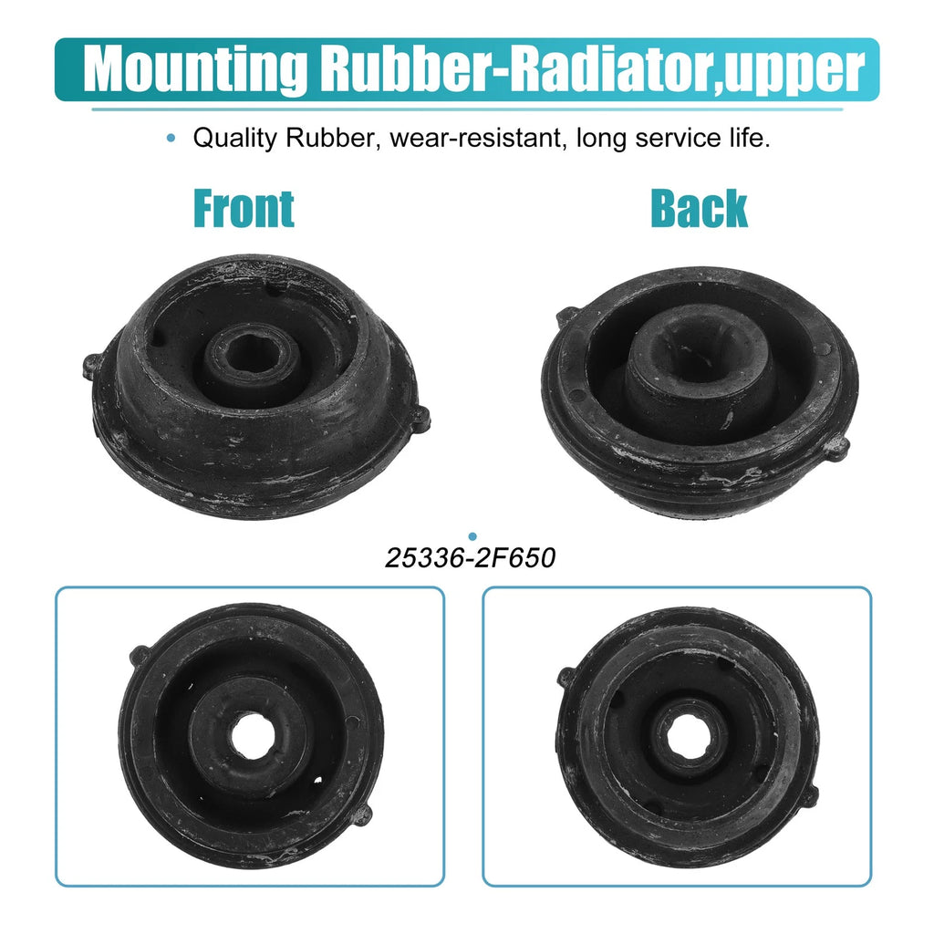 2X Rubber Lower Radiator Mount Insulator for Hyundai Santa Fe (2021–2023)