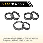 Set of 1 Air Conditioning Button Cover Trim for Ford F-150 XLT (2016–2019) Black