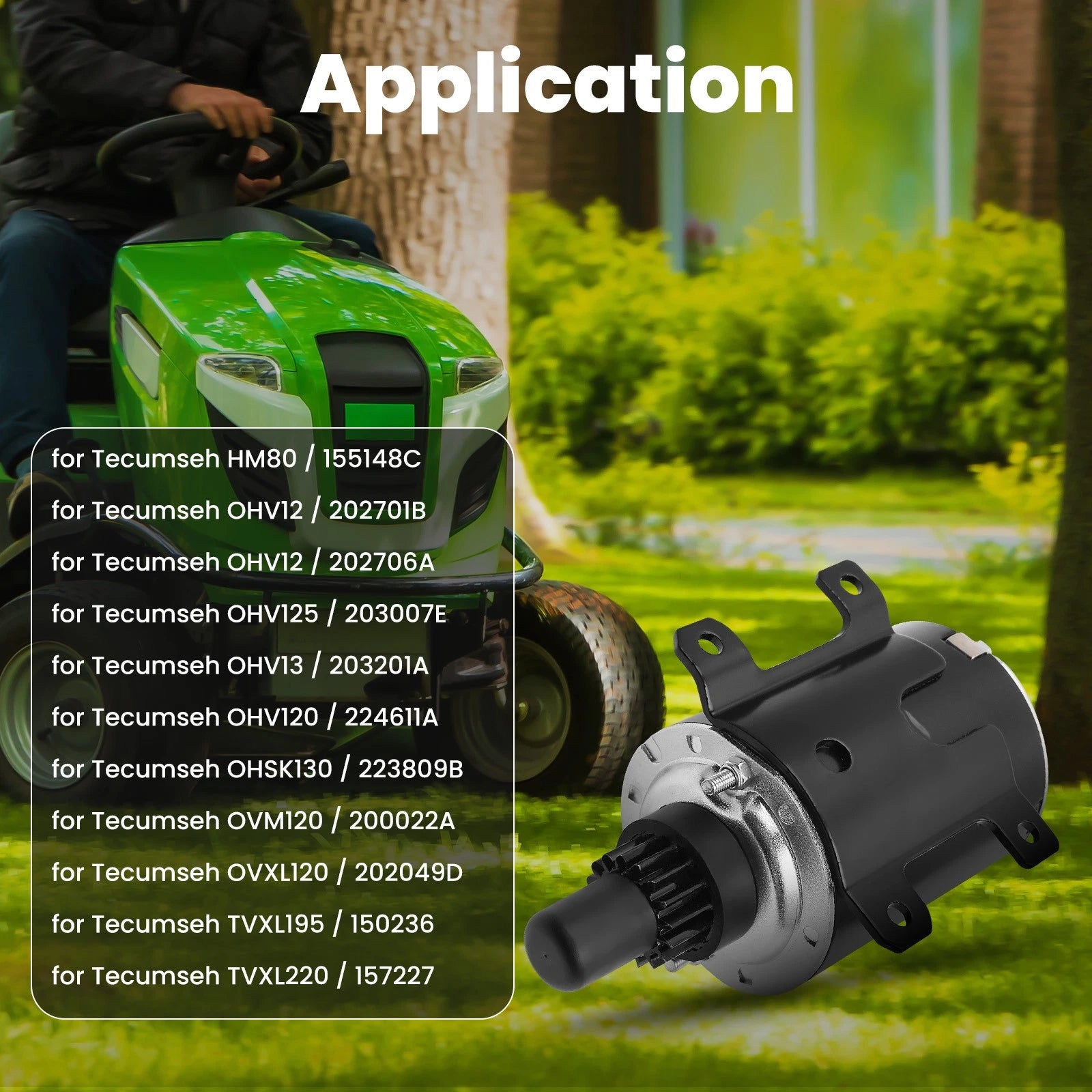 Starter for Tecumseh HM70 HM80 HM90 HM100 (Various Years)