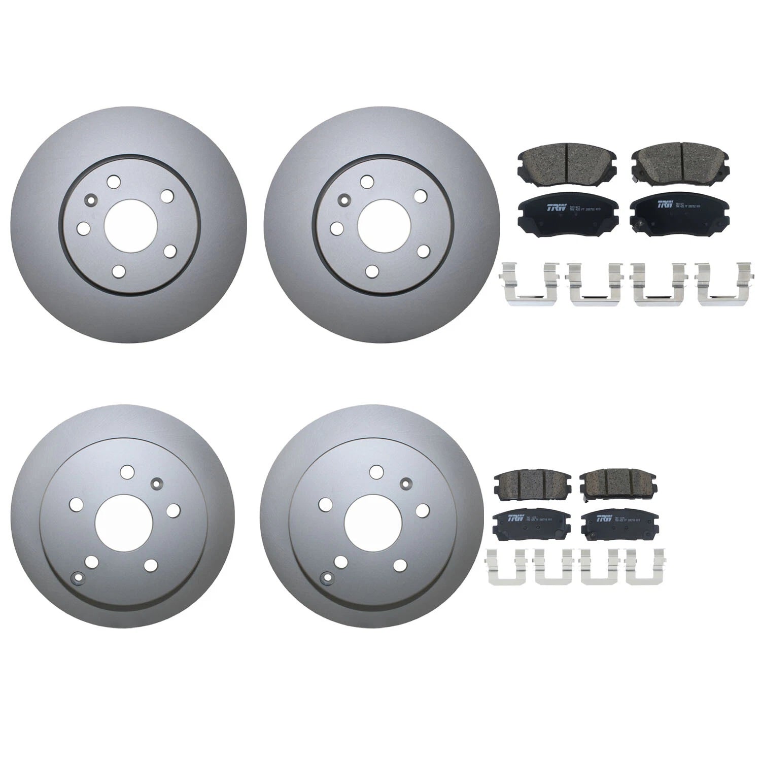 Front & Rear Brake Kit Disc Rotors TRW Ceramic Pad for Chevy Equinox GMC Terrain (2010–2017)