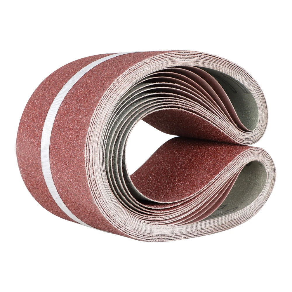 Set of 12 Sanding Belts for Belt Sander (60-400 Grit)