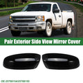 Pair Rearview Mirror Cap for Chevrolet Silverado 1500 (2019–2023) Gloss Black