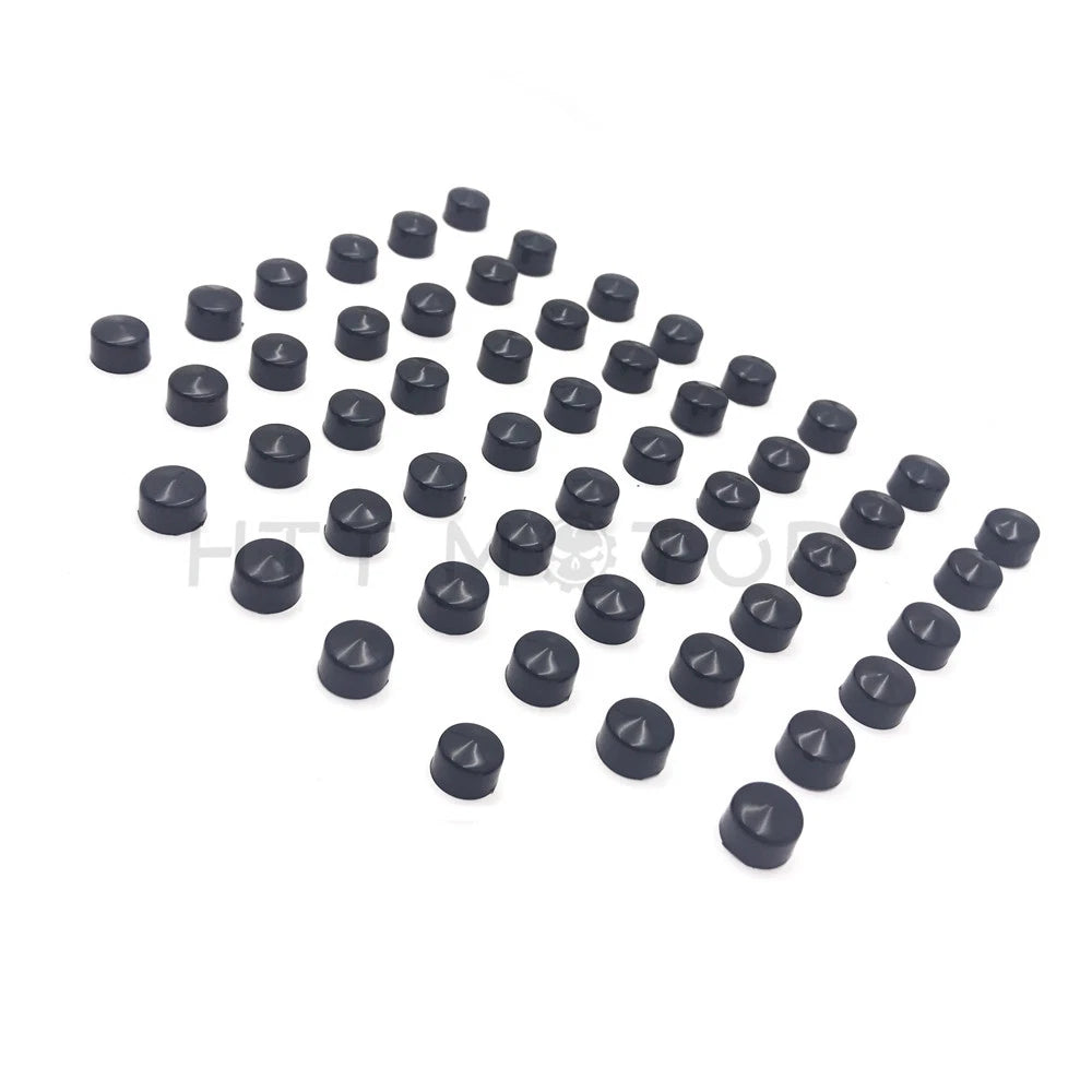 52PCS Black Bolt Cap Topper Nut for Harley Sportster (2004–2015)
