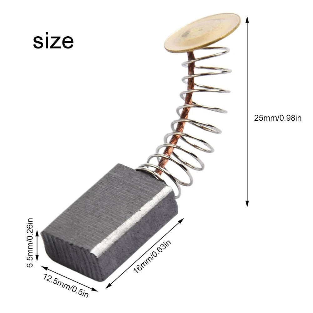 Set of 4 Carbon Brushes for Electric Motors (16x12.5x6.5mm)