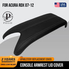 Leather Console Lid Armrest Cover for Acura RDX (2007–2012) Gray Stitch