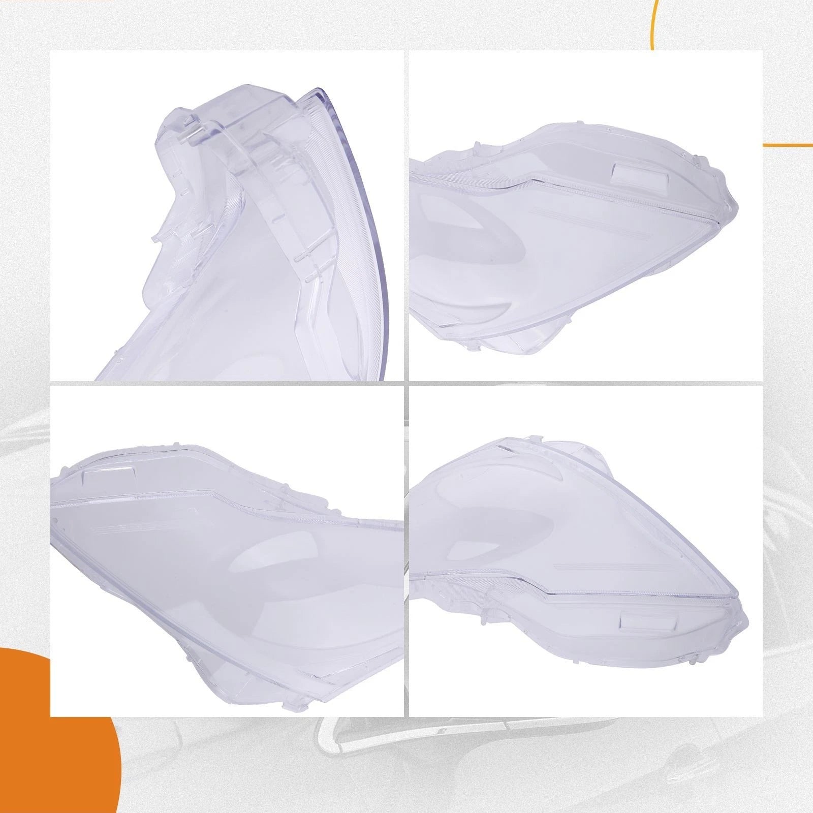 Headlight Lamp Lens Cover Set for Q40 Base Sedan (2015)