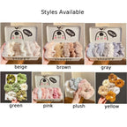 Set of 4 Compact Plush Hair Accessories for Effortless Styling
