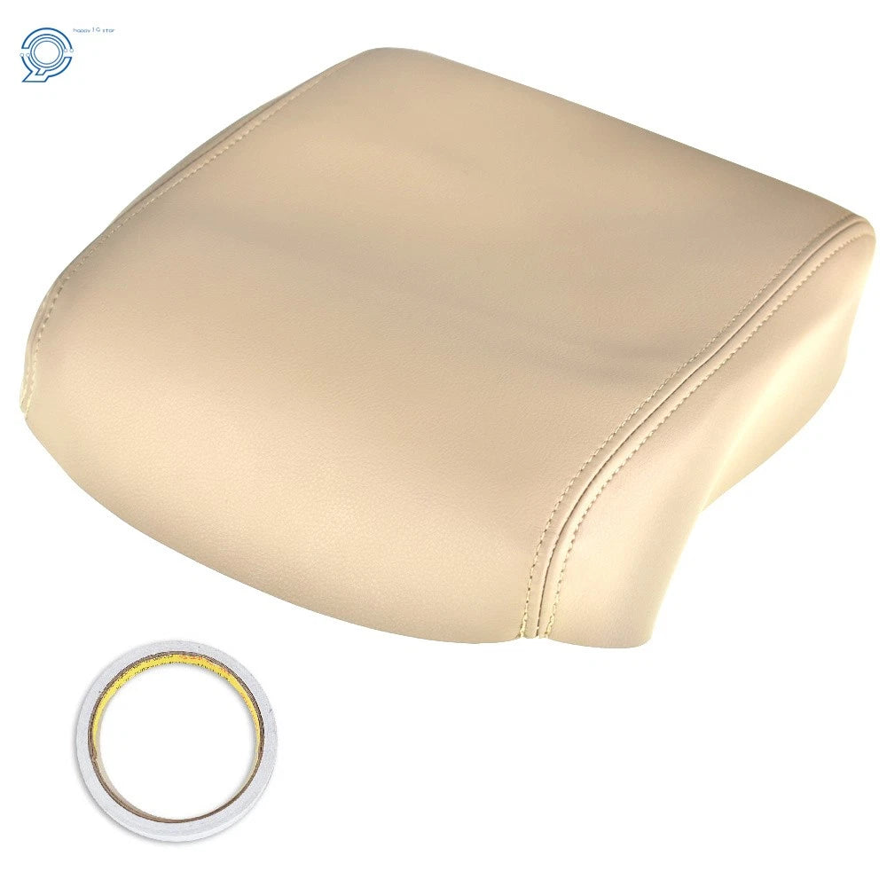 Beige Leather Armrest Center Console Lid Cover for Honda Pilot (2009–2015)