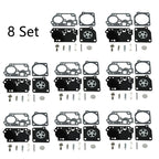 Set of 8 Carburetor Diaphragm Gasket Kit for ZAMA RB-156 C1U-W43 C1U-W45
