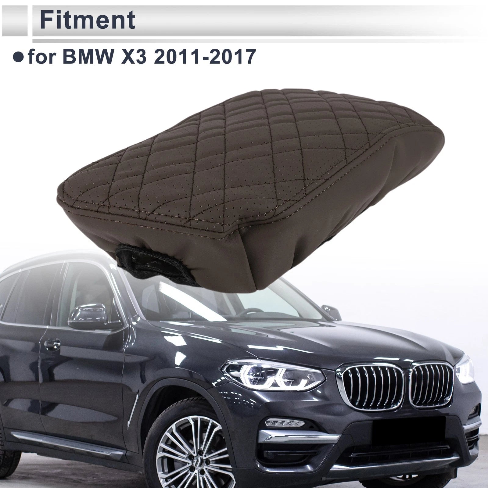 Center Console Cover for BMW X3 (2011–2017) Deep Brown