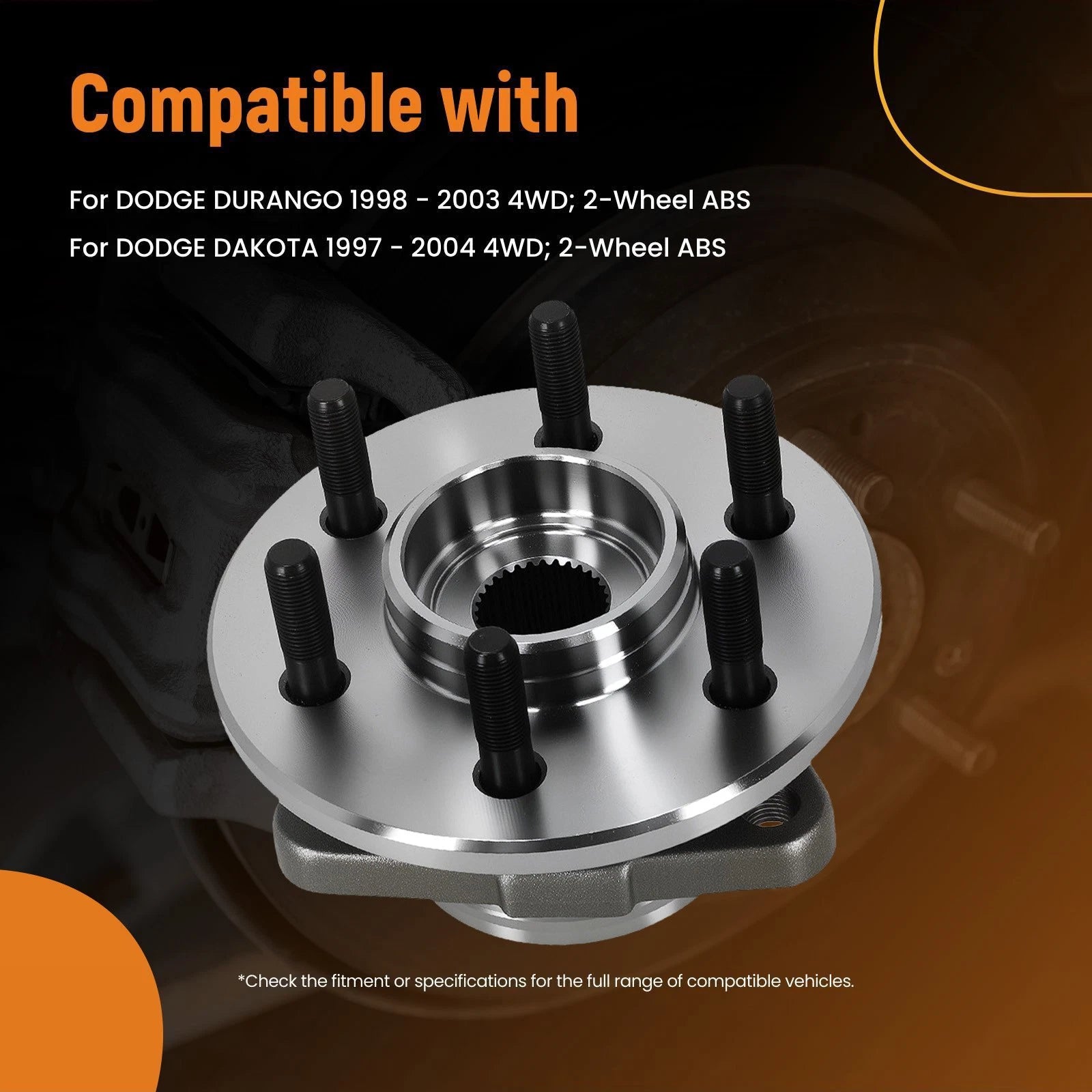 4WD Front Wheel Hub Assembly for Dodge Dakota Durango (1997–2004) WE61065