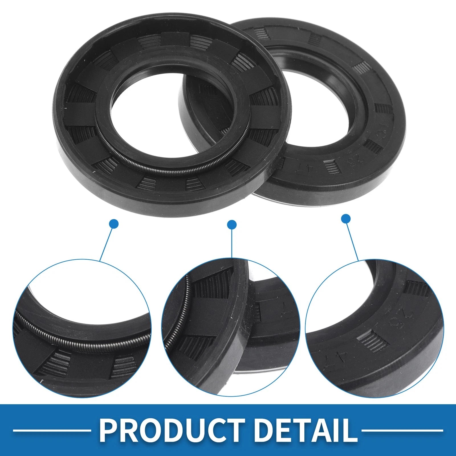 Set of 5 Oil Seal Rotary Shaft Seal for Various Models (25x47x7mm)