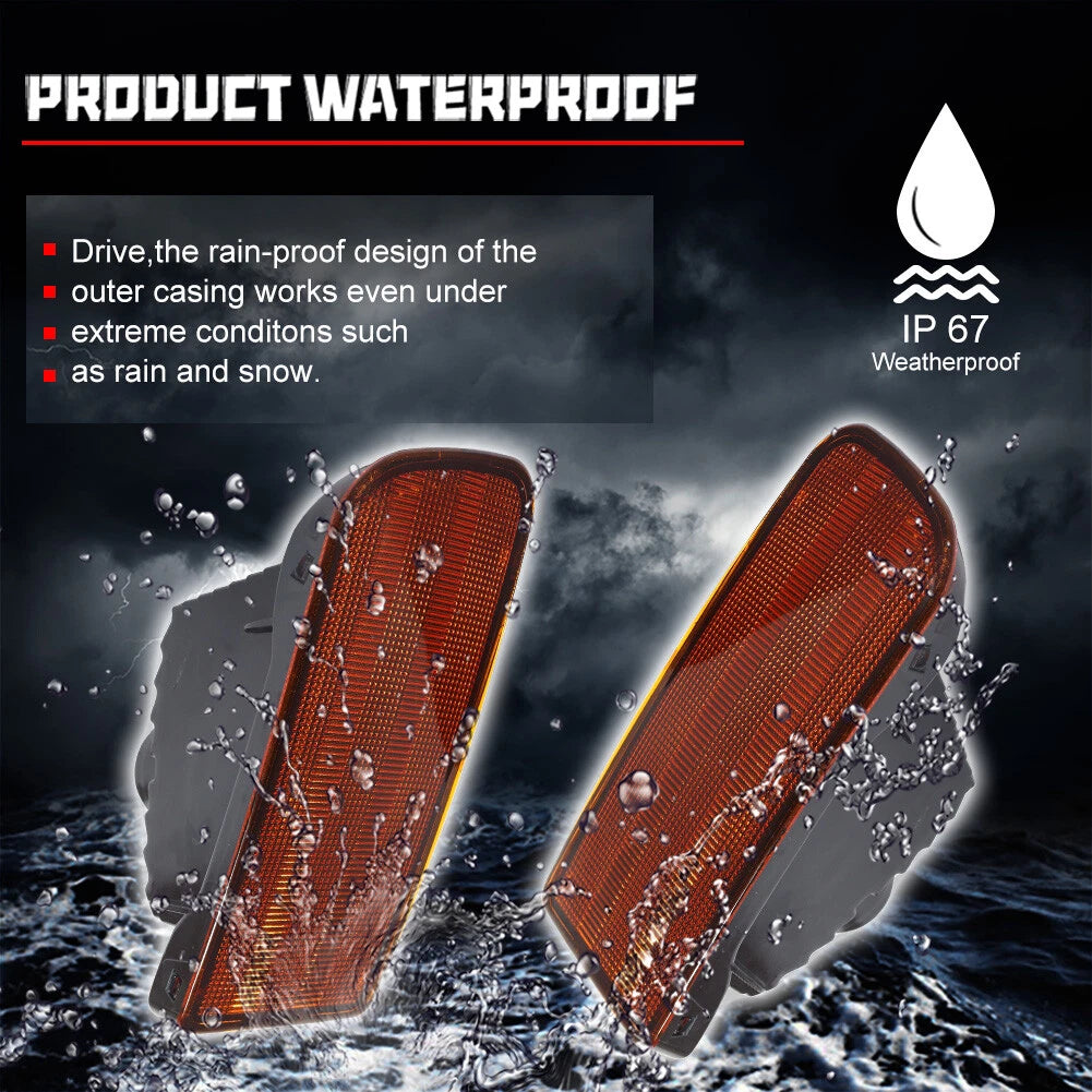 2X Amber Front Bumper Turn Signal Light Covers for Toyota 4Runner (1999–2002)