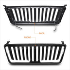 Vertical Fence ABS Front Bumper Grille Frame w/LED Light Bar for Ford F150 (2004–2008)
