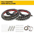 White LED Bed Tailgate Light Strip Kit for Truck (US EXV)