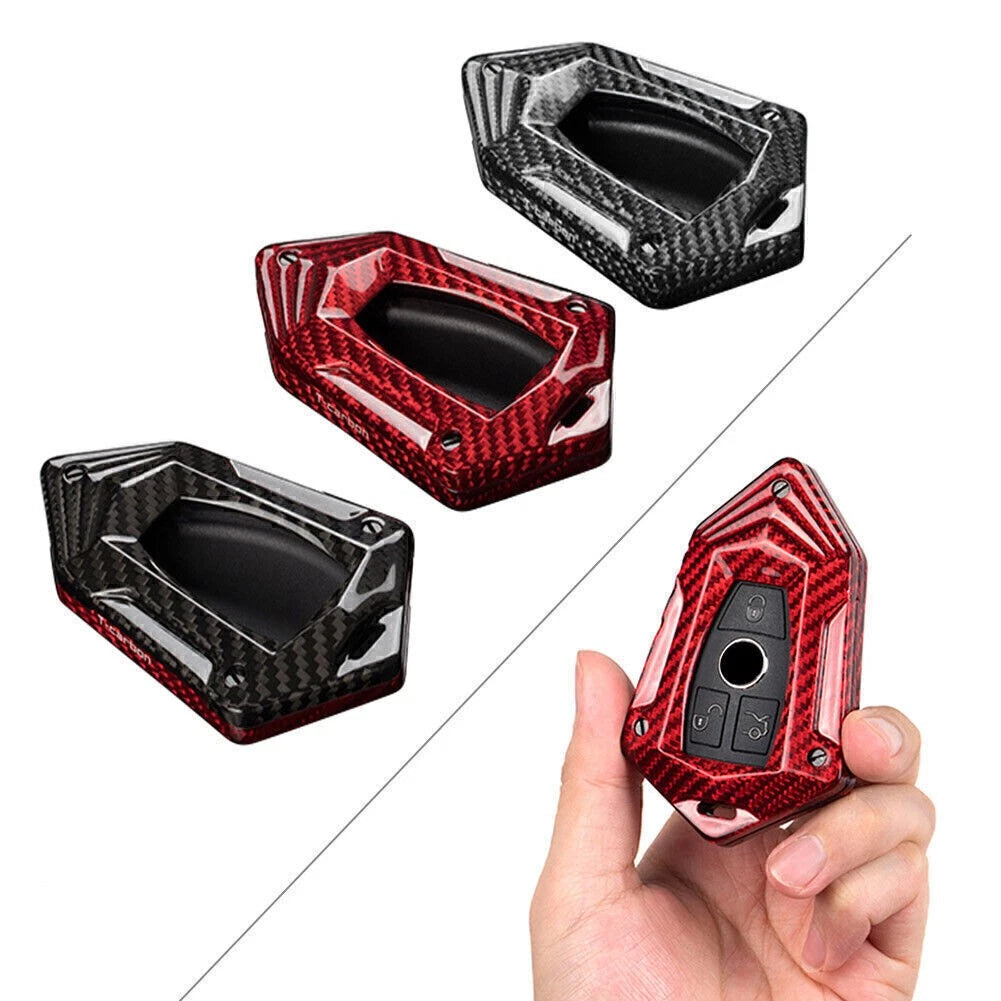 Key Fob Case Cover for Mercedes Benz C/CLA/CLS/CLK/GLK/GLA/GLC (Carbon Fiber)
