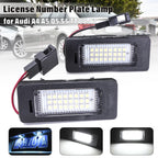 2X White LED License Plate Light Canbus for Audi A1 A3 A4 A5 A6 A7 Q3 Q5 (2010–2023)