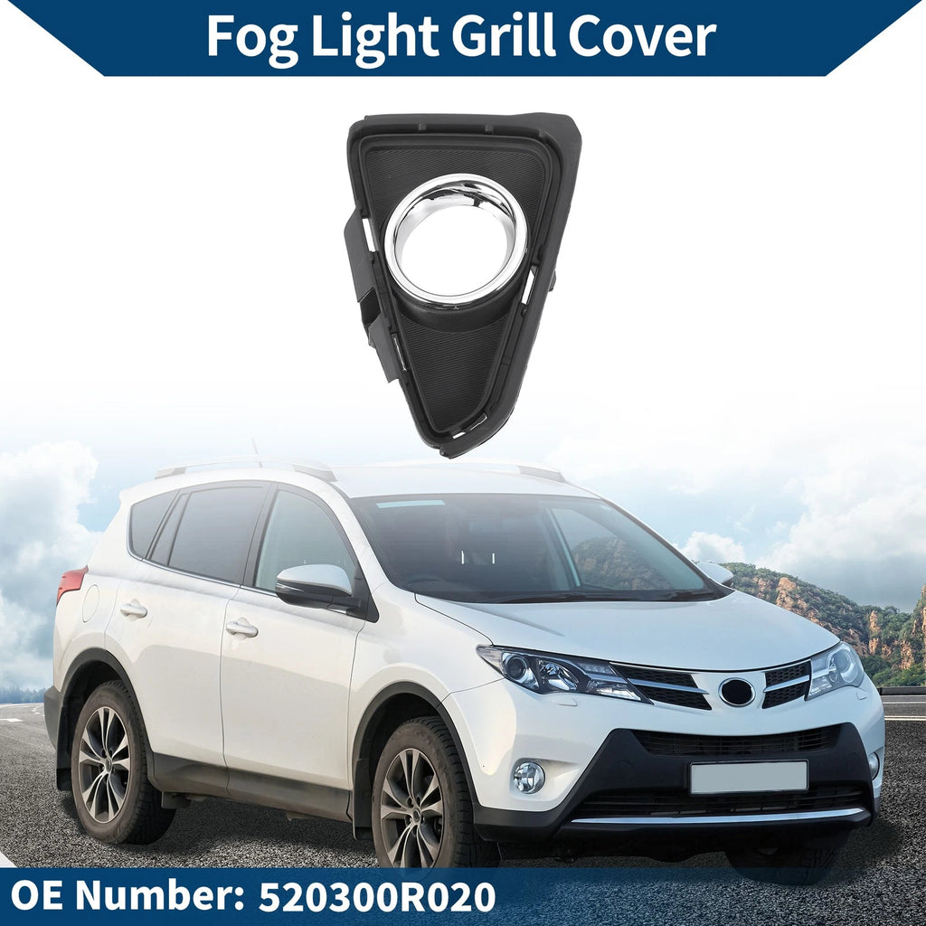 1 Pc Fog Light Grill for Toyota RAV4 (2016–2018) No. 520300R020 Black