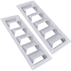 Set of 2 Louvered Ventilators for (13-1/4 x 4-3/4 Inch)