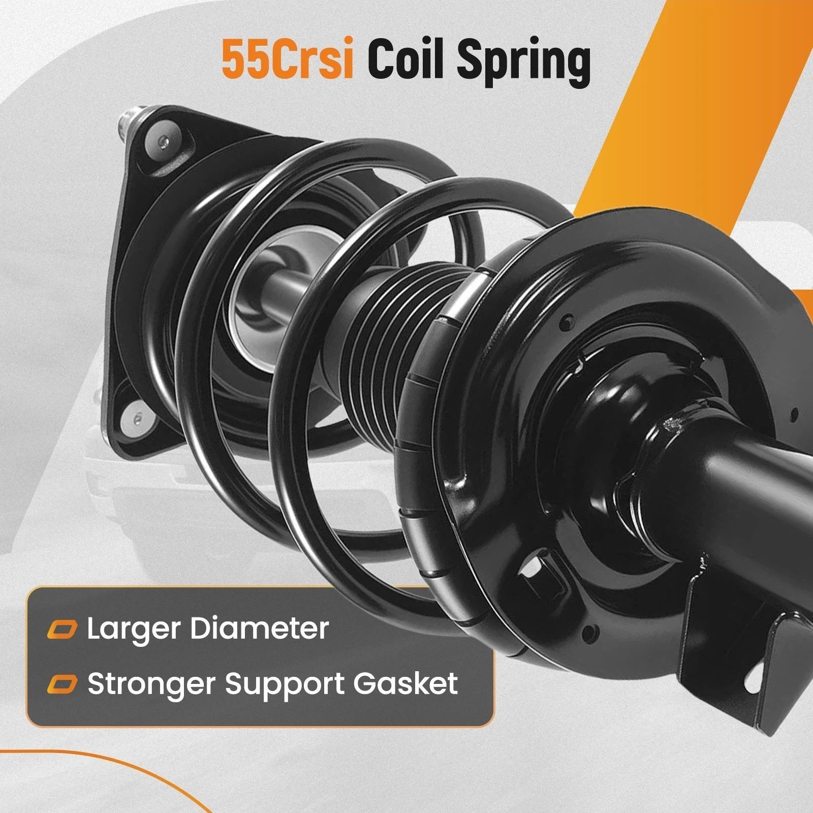 Pair Front Complete Struts w/ Coil Spring for Kia Forte (2014–2018) 1333509R