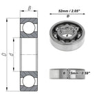 6304 Deep Groove Ball Bearing for Scooter Skateboard Wheel (P0 20x52x15mm)
