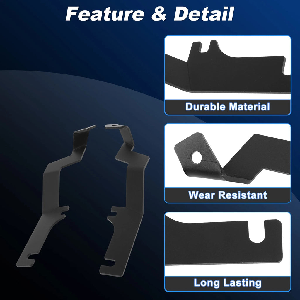 Headlight Hood Mount Bracket Set of 2 for Ford F-150 (2015–2020) Black