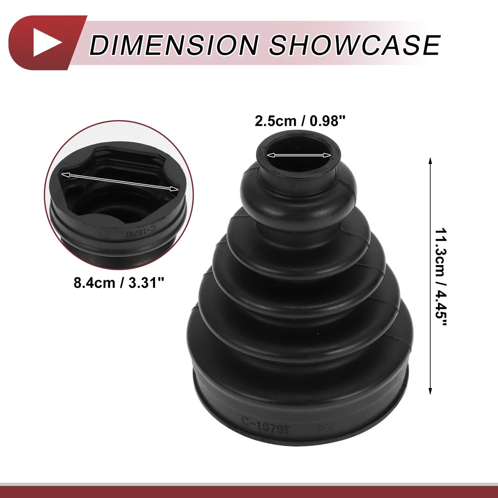Inner CV Joint Boot Kit with Clamps for BMW X5 (2000–2006) - 31607565315