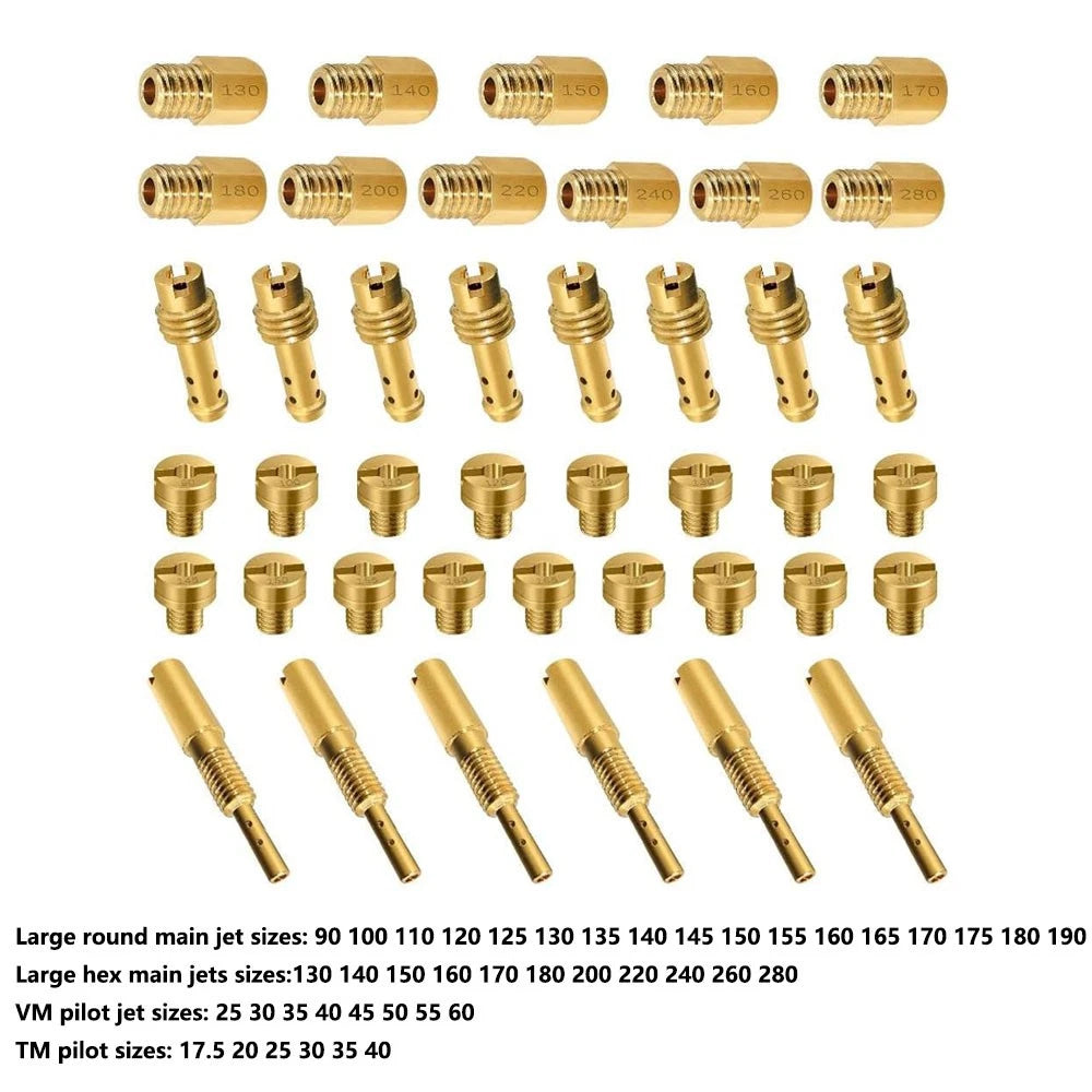 42pcs Carb Main Pilot Slow Jet for Mikuni VM28-VM44