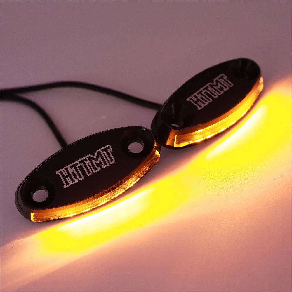Black Mirror Block Off Base Plate LED for Honda CBR600RR (2003–2011), CBR1000RR (2004–2007)