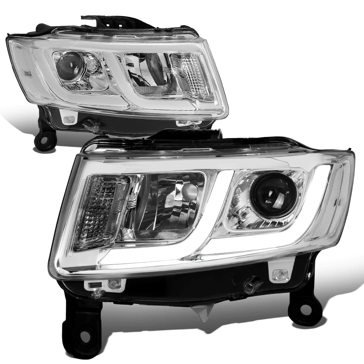 LED DRL Projector Headlight for Jeep Grand Cherokee (2014–2016) Chrome/Clear