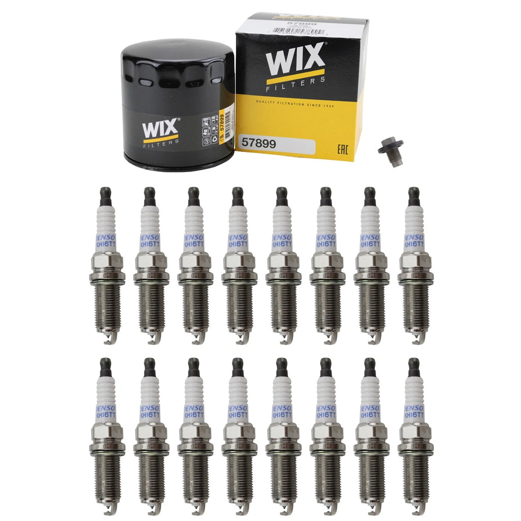 Wix Engine Oil Filter & Denso Spark Plugs Set for Dodge Challenger Charger (2015–2023)