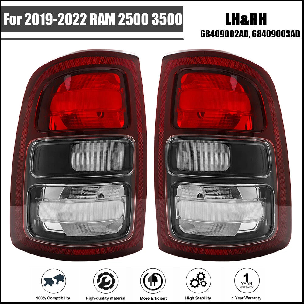Tail Lights Assembly for RAM 2500 3500 (2019–2022) Pair Set Halogen