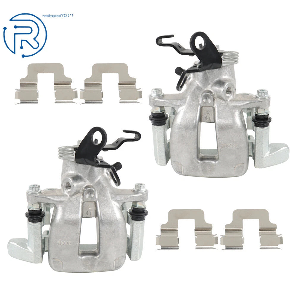 Set of 2 Rear Brake Calipers with Bracket for Audi A3 (2006–2008) & VW (2005–2010)